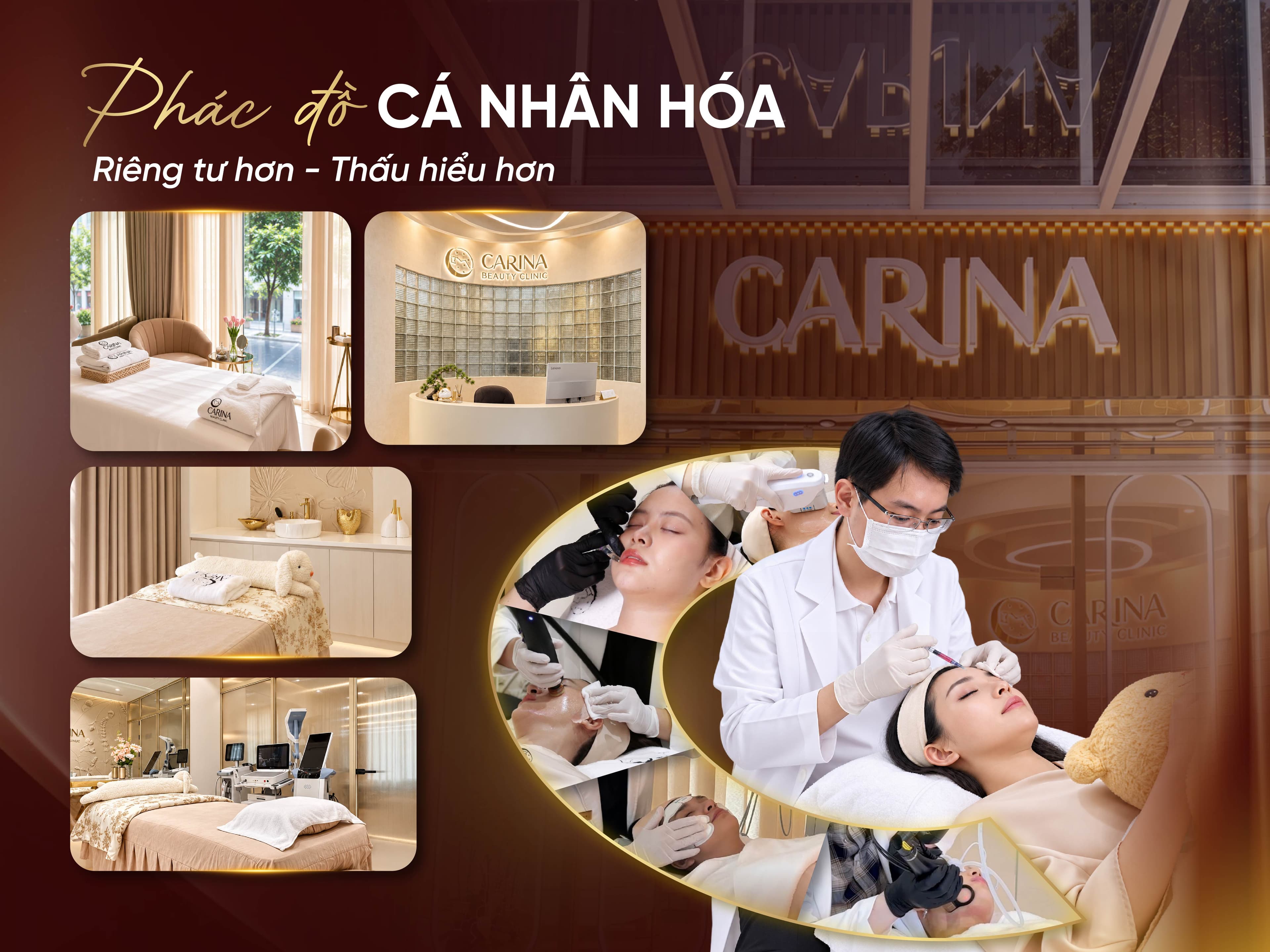 Không gian phòng khám riêng tư tại Carina Beauty Clinic